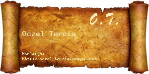Oczel Tercia névjegykártya